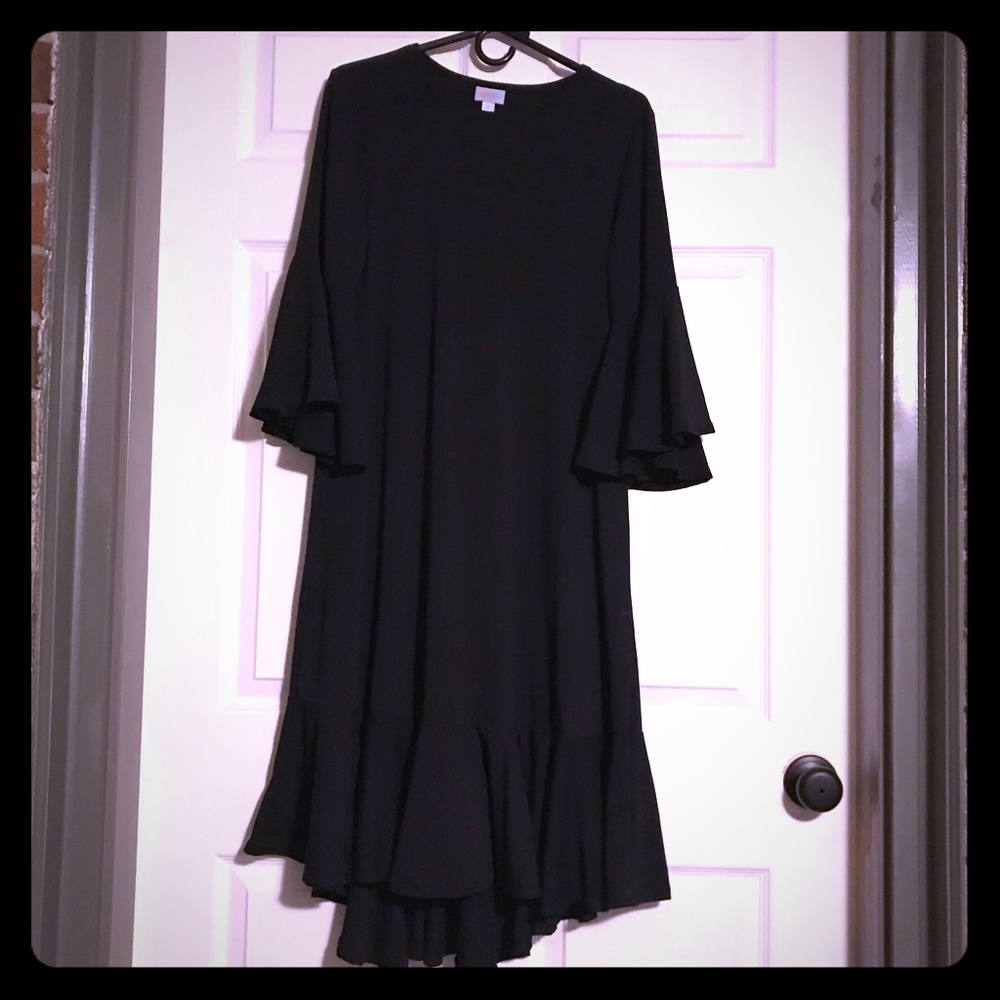 Black Ruffle Dress - Picture 2 of 7